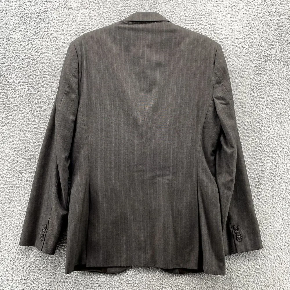 Banana Republic Blazer Mens 40R Brown Pinstripe Corpcore Bussiness Office Coat‎